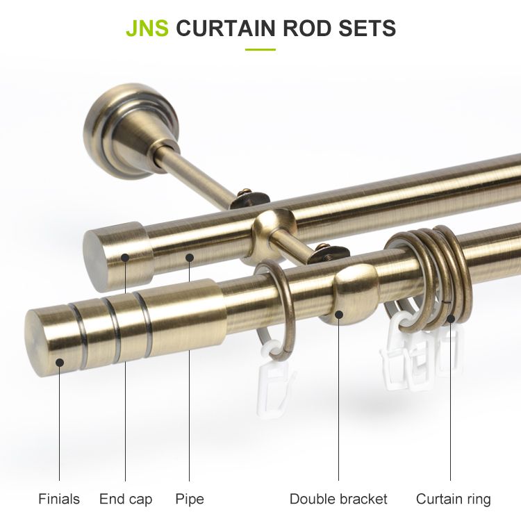 double curtain rods sets