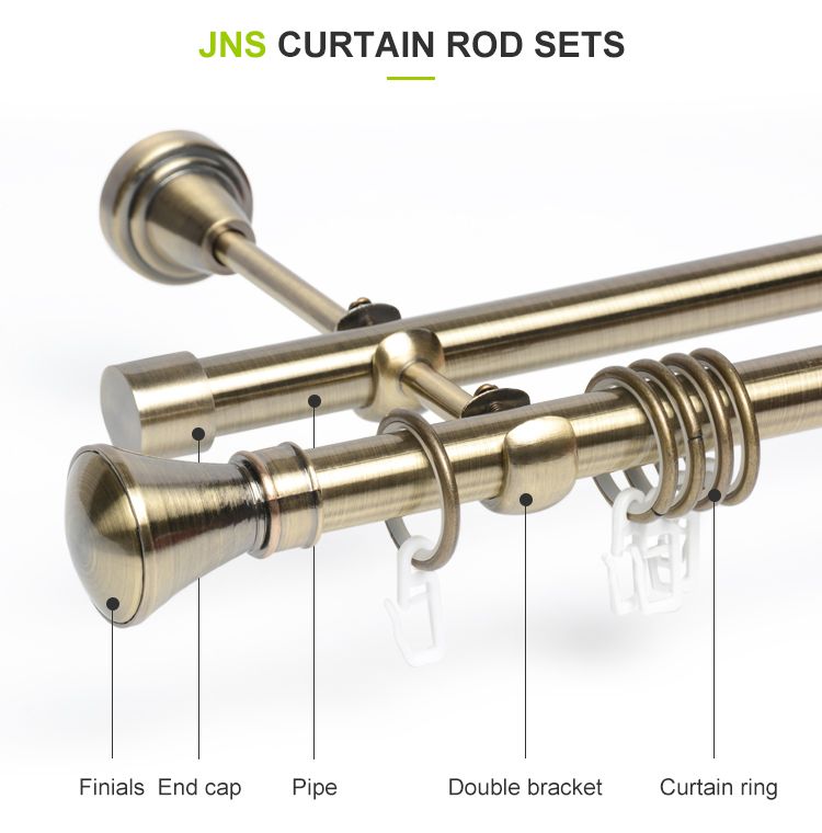 decorative curtain rod set