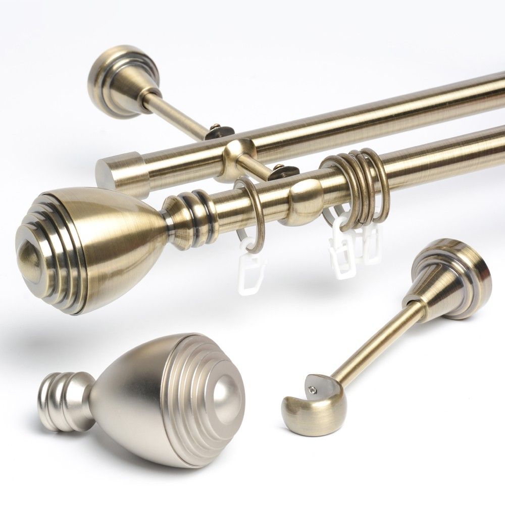 double curtain rods sets pole