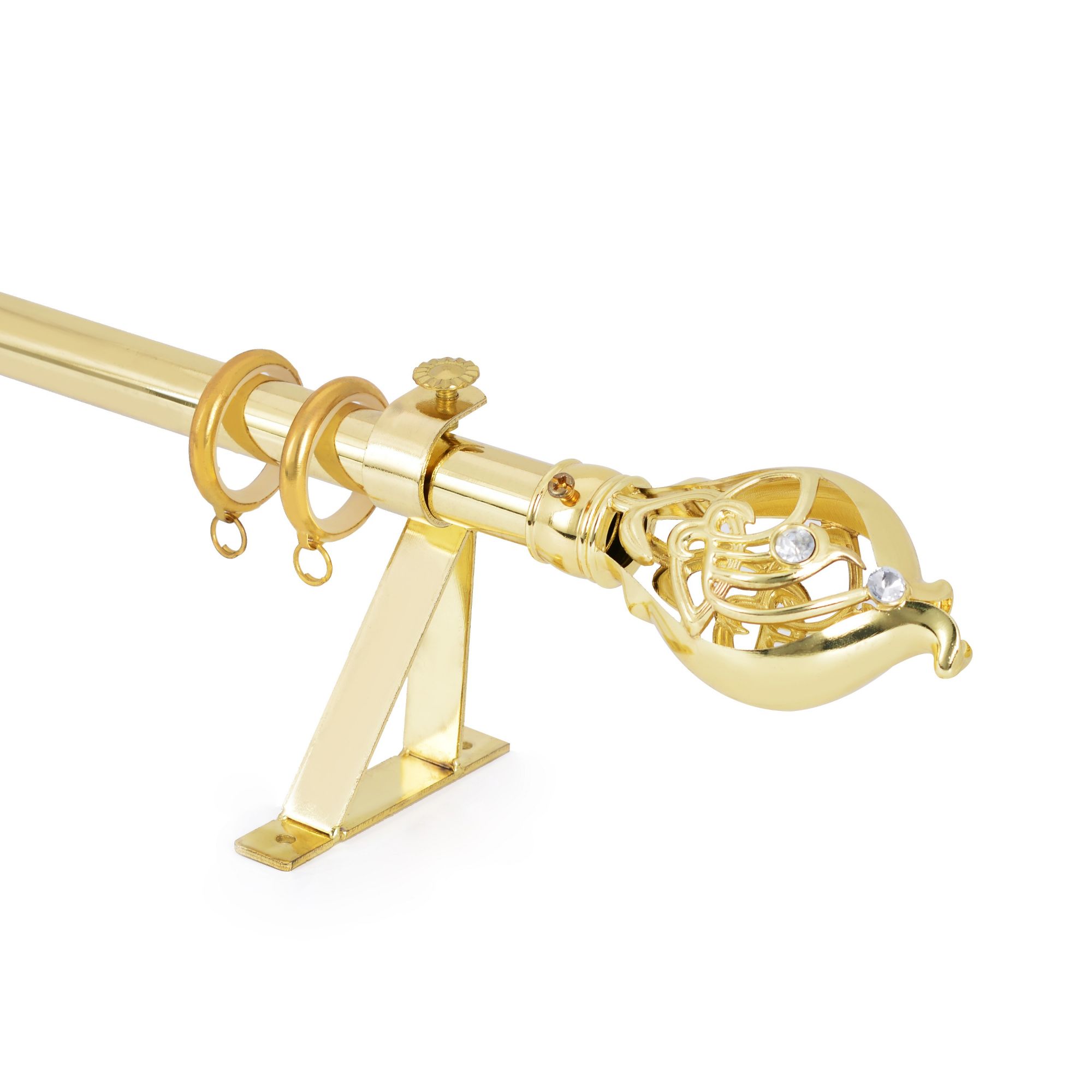 curtain rod diamond finials