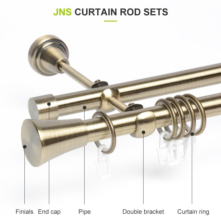 double curtain rod set 120 inches