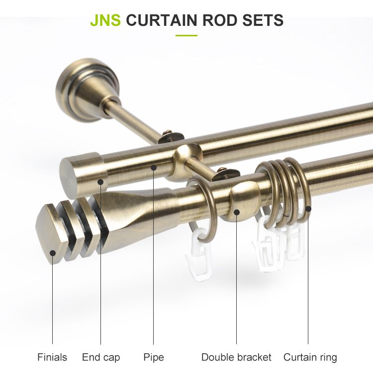 triple curtain rod holder