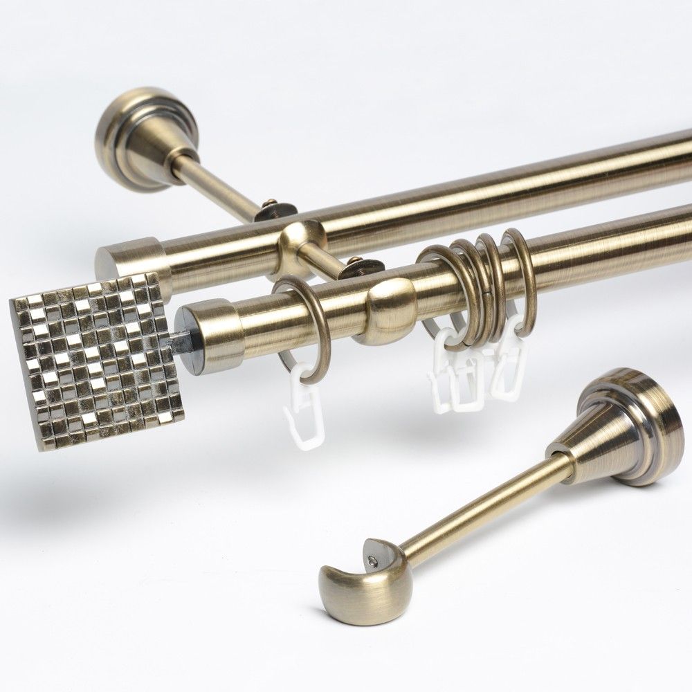 polished nickel curtain rod