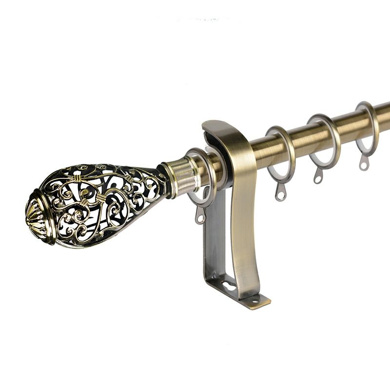 adjustable drapery single curtain rod hardware set