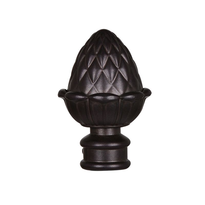 chrome curtain rod finials