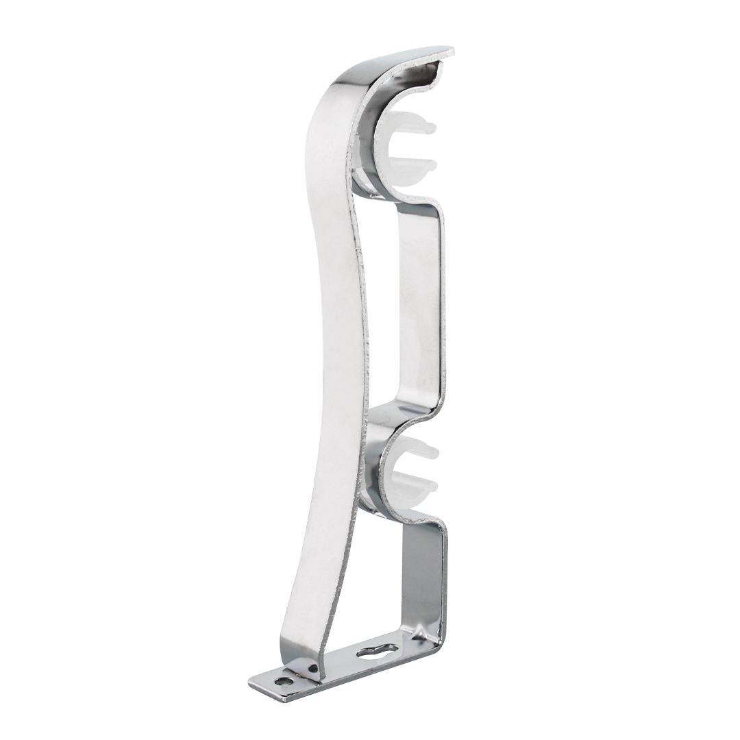 polished nickel curtain pole