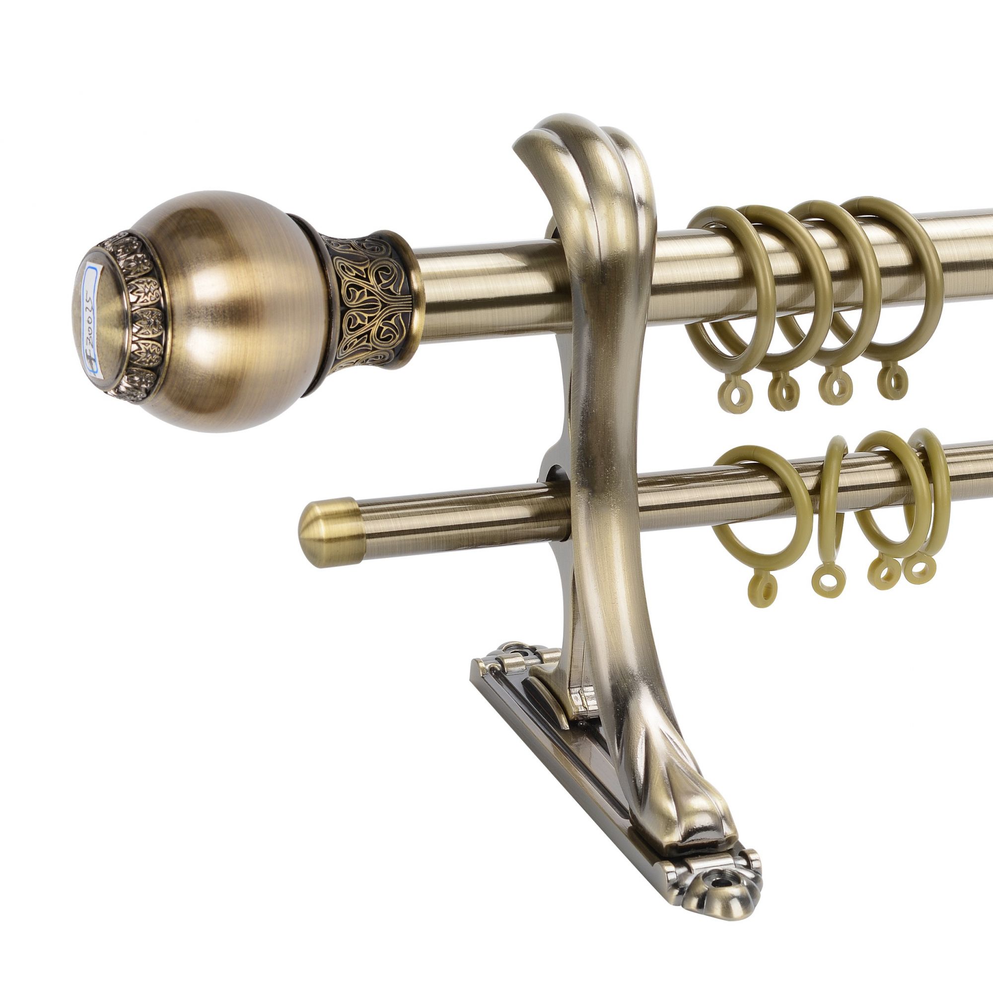 brass curtain rod holders