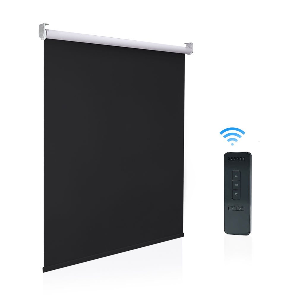Motorized White Roller Blinds 
