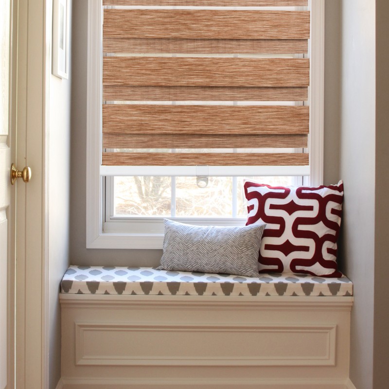 Double Layer Fabric Shades Decorative Window Blinds