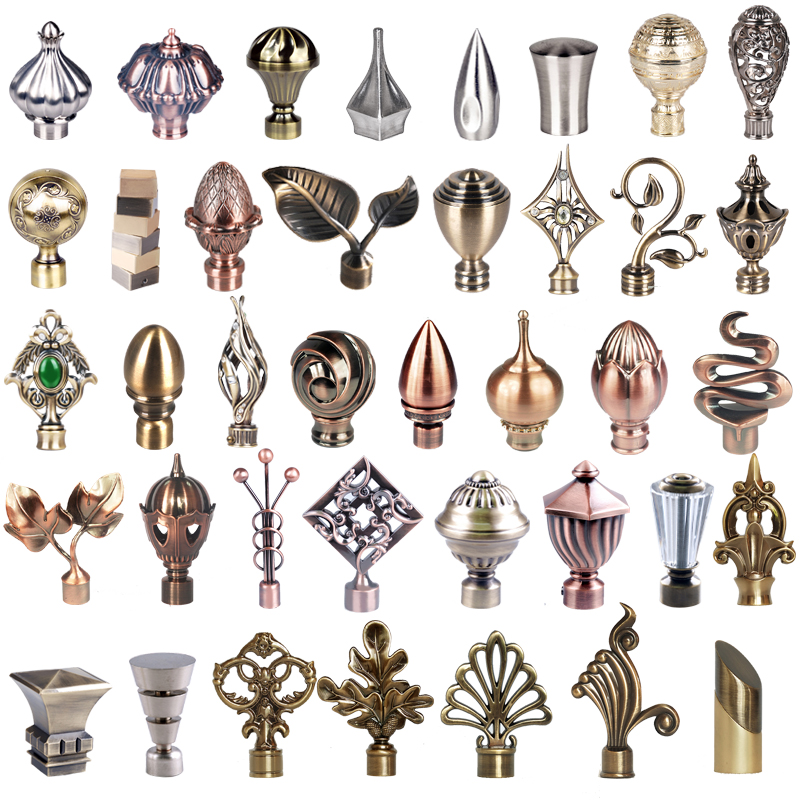 STARDECO wholesale curtain accessories finial Diameter16/19/22/25/28mm for curtain rod home decorative pole hardware cap