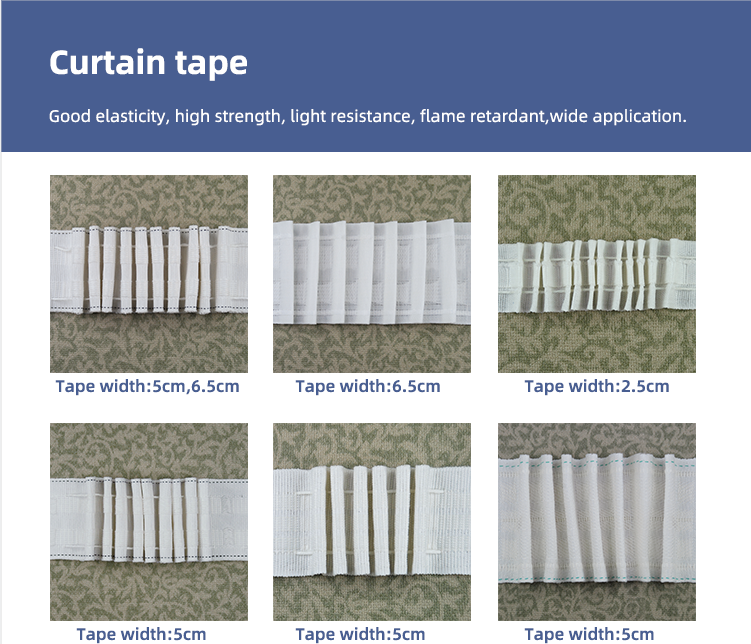 Hot sell Wholesale Polyester curtain tape / curtain eyelets tape