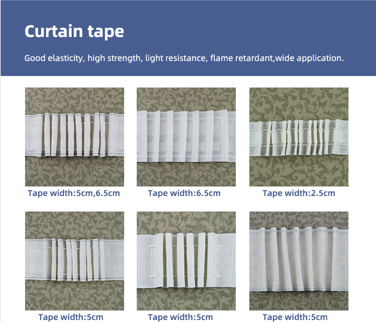 STARDECO European market Hot sell curtain tape with rope